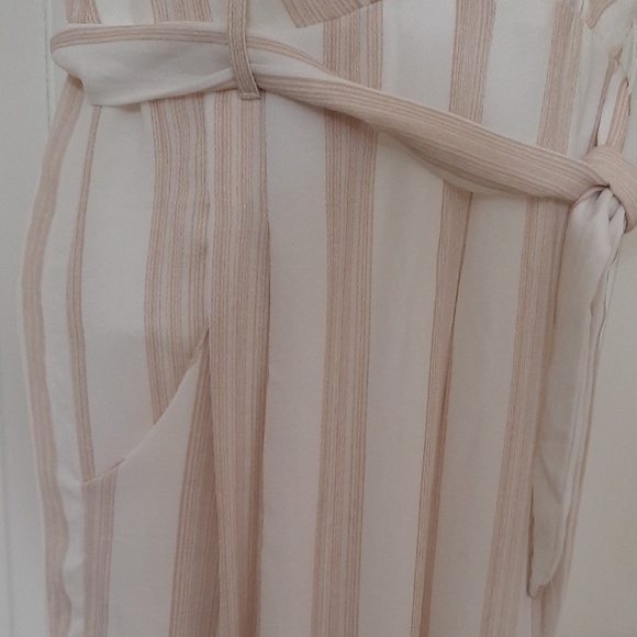 Showpo Camel and White Striped Maxi Jumpsuit. SZ 8 - Picture 6 of 15